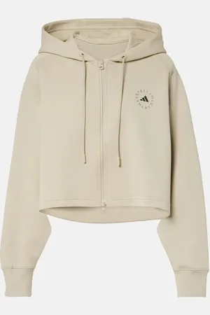 adidas Sudadera cropped de mezcla de algodón