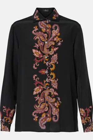Etro Camisa de seda con estampado paisley