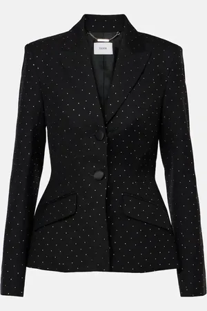 Erdem Blazer de algodón y lana con lunares