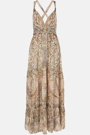 Camilla Vestido largo Throne Room de seda