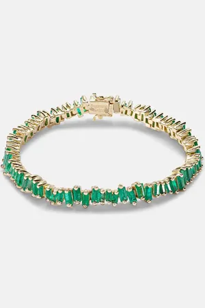 Suzanne Kalan Pulsera tennis de oro de 18 ct con esmeraldas