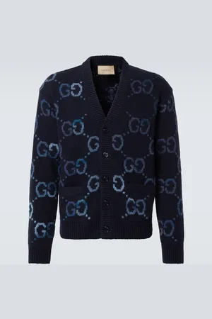Gucci Cárdigan de mezcla de lana con GG en intarsia