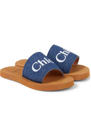 Chloé Chloé Kids Chanclas de lona con logo