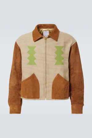 VISVIM Chaqueta Stanza de lana, lino y algodón con ante