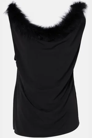 COPERNI Top Boa de jersey con plumas