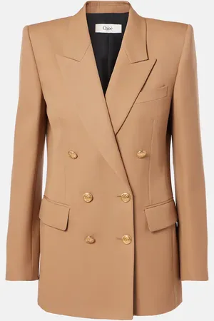 Chloé Chloé Blazer cruzado de lana grain de poudre