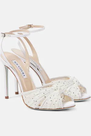 Aquazzura Sandalias Slow Kisses de piel adornadas