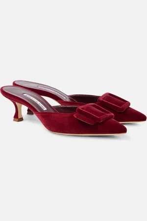 Manolo Blahnik Mules Maysale 50 de terciopelo