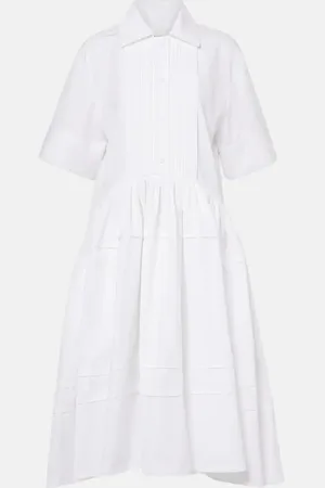 Jil Sander Vestido camisero de algodón