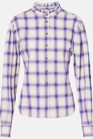 Marant Etoile Camisa de algodón a cuadros