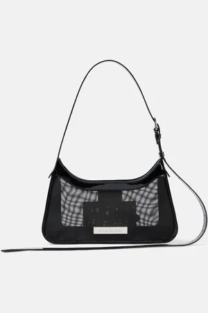 Acne Studios Bolso al hombro Platt de malla y piel