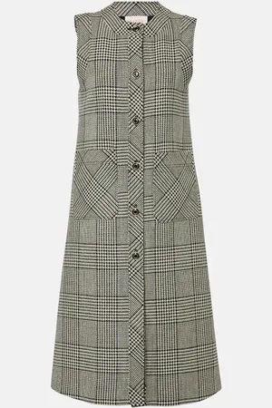 VALENTINO Vestido midi Mossi de lana virgen