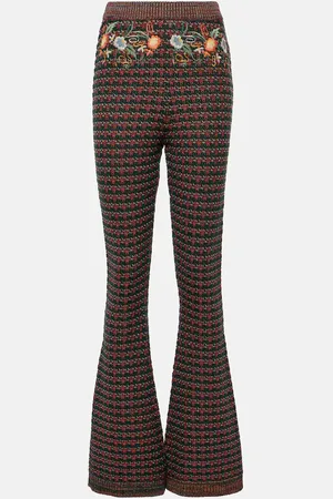 Etro Jeans flared de tiro alto bordados