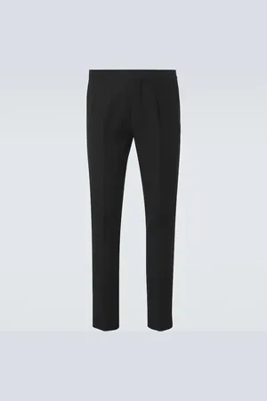 Brunello Cucinelli Pantalones rectos de seda, lana y mohair