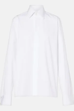 Saint Laurent Camisa de popelín de algodón