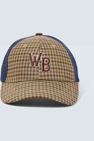 WALES BONNER Gorra Original a cuadros con monograma