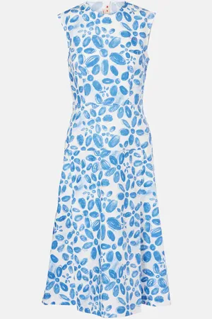 Marni Vestido midi de algodón estampado
