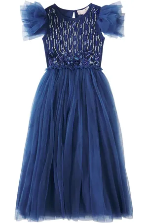 Tutu Du Monde Vestido Navy Wisteria de jersey y tul