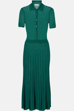 GABRIELA HEARST Vestido camisero de cachemir y seda
