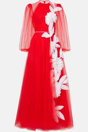 Costarellos Vestido de fiesta floral adornado