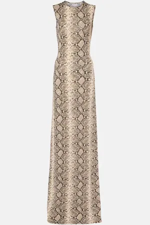Marine Serre Vestido largo All Over Moon