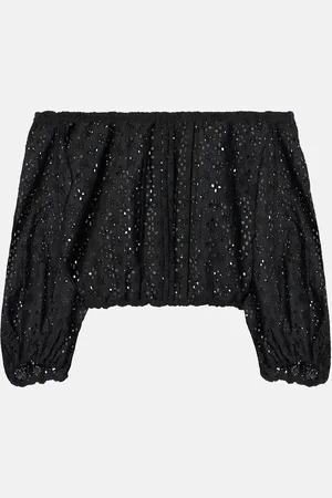 POUPETTE ST BARTH Crop top de algodón sin hombros