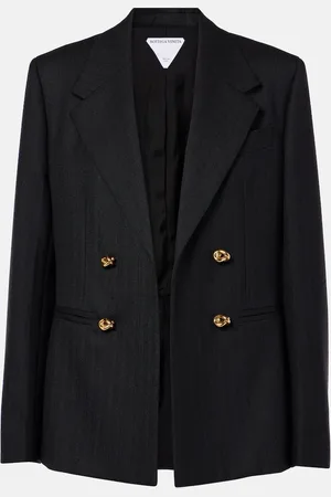 Bottega Veneta Blazer Knot de lana a rayas