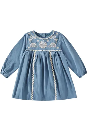 Louise Misha Vestido Linoa de algodón bordado