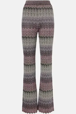 Missoni Pantalones flared en zigzag de tiro alto