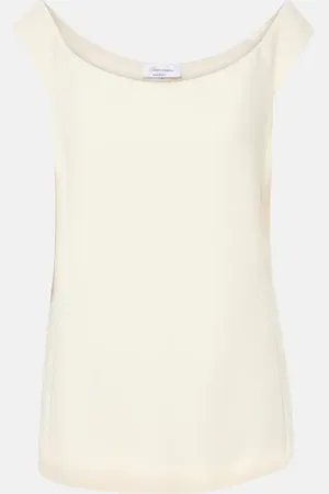 BLUMARINE Vestido corto de crepé con plumas