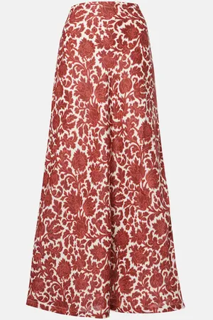 FAITHFULL THE BRAND Falda larga Antibes de lino estampada
