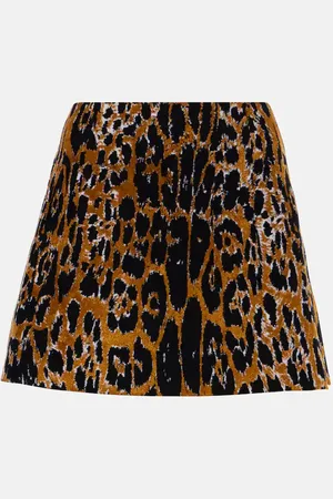 Alaïa Alaïa Minifalda con estampado de leopardo
