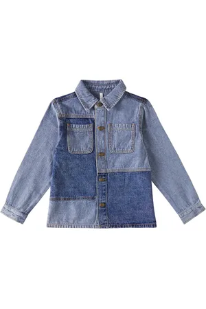Rylee + Cru Chaqueta de denim con patchwork