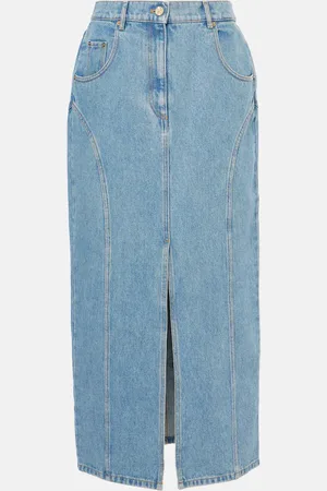 Nina Ricci Falda midi de denim