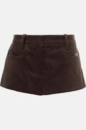 MAGDA BUTRYM Shorts de pana con piel