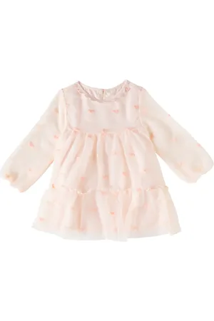 Stella McCartney Bebé - vestido de tul a capas bordado
