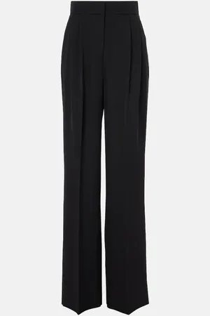 Erdem Pantalones anchos de lana de tiro alto