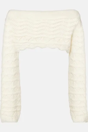 Bananhot Crop top Helena de croché de mezcla de algodón
