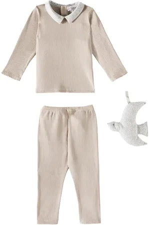 BONPOINT Bebé - set Denice de top, pantalones y peluche