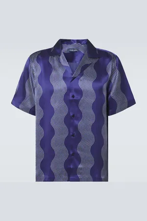 Frescobol Carioca Camisa bowling Roberto de seda estampada