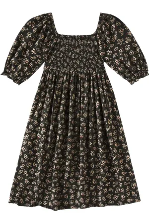Rylee + Cru Vestido Adelaide floral fruncido