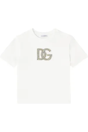 Dolce & Gabbana Camiseta de jersey de algodón con DG adornada