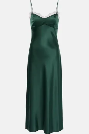 VERONICA BEARD Vestido lencero Bixie de mezcla de seda