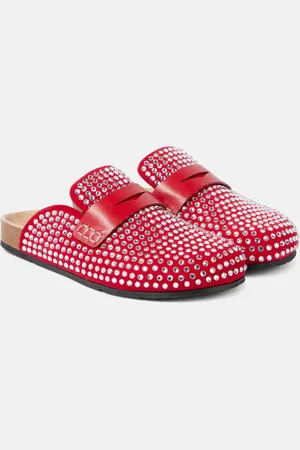 J.W.Anderson Mules de piel con cristales