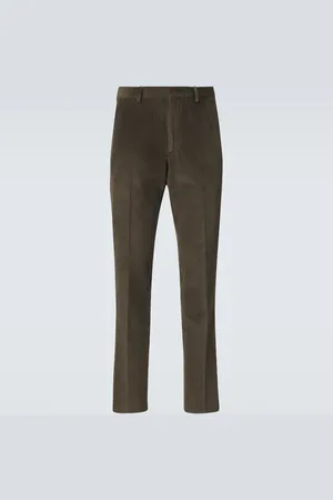 Loro Piana Pantalones rectos de pana de algodón