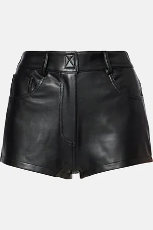 Norma Kamali Shorts de piel sintética de tiro alto