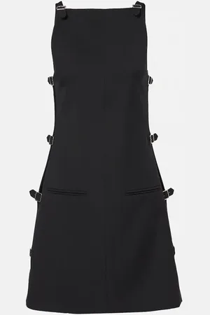 Courrèges Courrèges Vestido corto de lana con hebillas