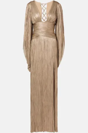 MARIA LUCIA HOHAN Vestido de fiesta plisado Alana de seda