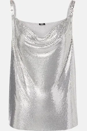 VERSACE Top lencero de malla metálica
