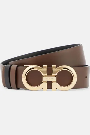 Salvatore Ferragamo Cinturón reversible Gancini de piel